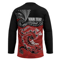 Personalised Aotearoa Toitu Te Tiriti Hockey Jersey Taniwha Tribal Motifs LT03 - Polynesian Pride