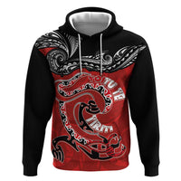 Personalised Aotearoa Toitu Te Tiriti Hoodie Taniwha Tribal Motifs LT03 Pullover Hoodie Multicolor - Polynesian Pride