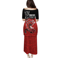 Personalised Aotearoa Toitu Te Tiriti Puletasi Taniwha Tribal Motifs LT03 - Polynesian Pride