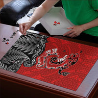 Aotearoa Toitu Te Tiriti Puzzle Taniwha Tribal Motifs LT03 - Polynesian Pride