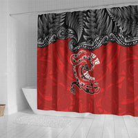 Aotearoa Toitu Te Tiriti Shower Curtain Taniwha Tribal Motifs LT03 - Polynesian Pride