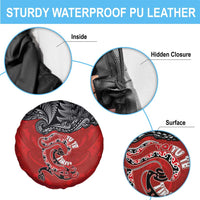 Aotearoa Toitu Te Tiriti Spare Tire Cover Taniwha Tribal Motifs