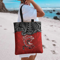 Aotearoa Toitu Te Tiriti Tote Bag Taniwha Tribal Motifs LT03 - Polynesian Pride