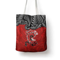 Aotearoa Toitu Te Tiriti Tote Bag Taniwha Tribal Motifs LT03 - Polynesian Pride