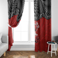 Aotearoa Toitu Te Tiriti Window Curtain Taniwha Tribal Motifs LT03 - Polynesian Pride