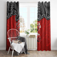 Aotearoa Toitu Te Tiriti Window Curtain Taniwha Tribal Motifs LT03 - Polynesian Pride