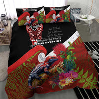 Aotearoa Toitu Te Tiriti Bedding Set Waitangi-Honour The Treaty NZ Tuatara and Plants LT03 - Polynesian Pride