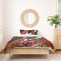 Aotearoa Toitu Te Tiriti Bedding Set Waitangi-Honour The Treaty NZ Tuatara and Plants LT03 - Polynesian Pride