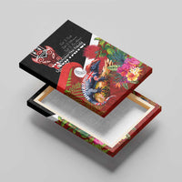 Aotearoa Toitu Te Tiriti Canvas Wall Art Waitangi-Honour The Treaty NZ Tuatara and Plants LT03 - Polynesian Pride