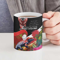 Aotearoa Toitu Te Tiriti Ceramic Mug Waitangi-Honour The Treaty NZ Tuatara and Plants LT03 - Polynesian Pride