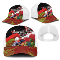 Aotearoa Toitu Te Tiriti Mesh Trucker Cap Waitangi-Honour The Treaty NZ Tuatara and Plants LT03 - Polynesian Pride