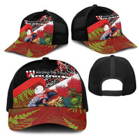Aotearoa Toitu Te Tiriti Mesh Trucker Cap Waitangi-Honour The Treaty NZ Tuatara and Plants LT03 - Polynesian Pride