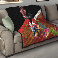 Aotearoa Toitu Te Tiriti Quilt Waitangi-Honour The Treaty NZ Tuatara and Plants LT03 - Polynesian Pride