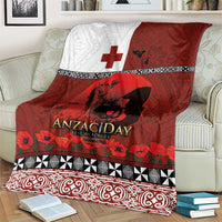 Tonga ANZAC Day Blanket Gallipoli Lest We Forget Ngatu Art Tribal LT03 - Polynesian Pride