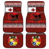 Tonga ANZAC Day Car Mats Gallipoli Lest We Forget Ngatu Art Tribal LT03 - Polynesian Pride