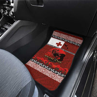 Tonga ANZAC Day Car Mats Gallipoli Lest We Forget Ngatu Art Tribal LT03 - Polynesian Pride