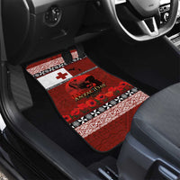 Tonga ANZAC Day Car Mats Gallipoli Lest We Forget Ngatu Art Tribal LT03 - Polynesian Pride