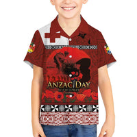 Tonga ANZAC Day Hawaiian Shirt Gallipoli Lest We Forget Ngatu Art Tribal LT03 - Polynesian Pride