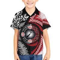 Tonga and New Zealand Together Hawaiian Shirt Ngatu Art Tribal Maori Tattoo and Silver Fern