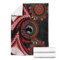 Tonga and Australia Together Blanket Ngatu Art Tribal Aboriginal Tattoo Pattern LT03 - Polynesian Pride