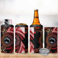 Tonga and Australia Together 4 in 1 Can Cooler Tumbler Ngatu Art Tribal-Aboriginal Tattoo Pattern LT03 - Polynesian Pride