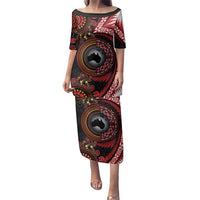 Tonga and Australia Together Family Matching Puletasi and Hawaiian Shirt Ngatu Art Tribal Aboriginal Tattoo Pattern