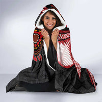 Tonga and Australia Together Hooded Blanket Ngatu Art Tribal Aboriginal Tattoo Pattern LT03 - Polynesian Pride
