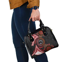 Tonga and Australia Together Shoulder Handbag Ngatu Art Tribal Aboriginal Tattoo Pattern