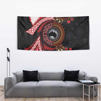 Tonga and Australia Together Tapestry Ngatu Art Tribal Aboriginal Tattoo Pattern