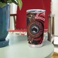 Tonga and Australia Together Tumbler Cup Ngatu Art Tribal-Aboriginal Tattoo Pattern LT03 - Polynesian Pride