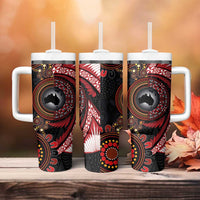 Tonga and Australia Together Tumbler With Handle Ngatu Art Tribal-Aboriginal Tattoo Pattern LT03 - Polynesian Pride