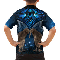 New Zealand Maori Matariki Hawaiian Shirt Hongi Kiwi Bird and Silver Fern LT03 - Polynesian Pride