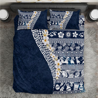 Hawaii Plumeria Tribal Vintage Bedding Set Special Blue LT03 Blue - Polynesian Pride
