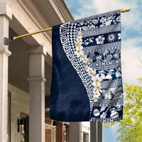 Hawaii Plumeria Tribal Vintage Garden Flag Special Blue LT03 House Flag Blue - Polynesian Pride