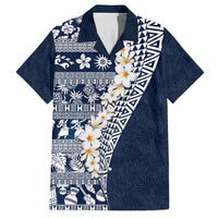 Hawaii Plumeria Tribal Vintage Hawaiian Shirt Special Blue LT03 Blue - Polynesian Pride