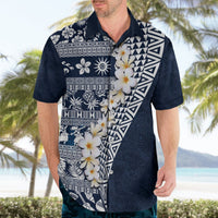 Hawaii Plumeria Tribal Vintage Hawaiian Shirt Special Blue LT03 - Polynesian Pride