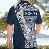 Hawaii Plumeria Tribal Vintage Hawaiian Shirt Special Blue LT03 - Polynesian Pride