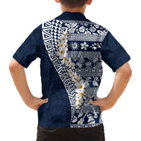 Hawaii Plumeria Tribal Vintage Hawaiian Shirt Special Blue LT03 - Polynesian Pride