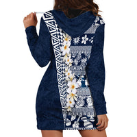 Hawaii Plumeria Tribal Vintage Hoodie Dress Special Blue LT03 - Polynesian Pride