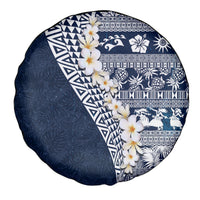 Hawaii Plumeria Tribal Vintage Spare Tire Cover Special Blue LT03 - Polynesian Pride