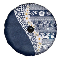 Hawaii Plumeria Tribal Vintage Spare Tire Cover Special Blue LT03 - Polynesian Pride