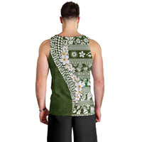 Hawaii Plumeria Tribal Vintage Men Tank Top Special Green LT03 - Polynesian Pride
