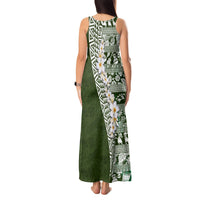 Hawaii Plumeria Tribal Vintage Tank Maxi Dress Special Green LT03 - Polynesian Pride