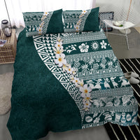 Hawaii Plumeria Tribal Vintage Bedding Set Special Turquoise LT03 - Polynesian Pride