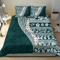 Hawaii Plumeria Tribal Vintage Bedding Set Special Turquoise LT03 - Polynesian Pride