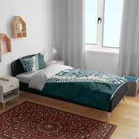 Hawaii Plumeria Tribal Vintage Bedding Set Special Turquoise LT03 - Polynesian Pride