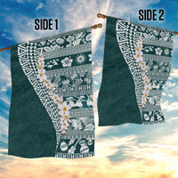 Hawaii Plumeria Tribal Vintage Garden Flag Special Turquoise LT03 - Polynesian Pride