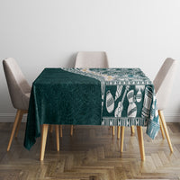 Hawaii Plumeria Tribal Vintage Tablecloth Special Turquoise LT03 - Polynesian Pride