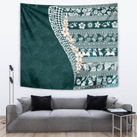 Hawaii Plumeria Tribal Vintage Tapestry Special Turquoise LT03 Turquoise - Polynesian Pride