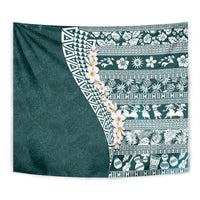 Hawaii Plumeria Tribal Vintage Tapestry Special Turquoise LT03 - Polynesian Pride